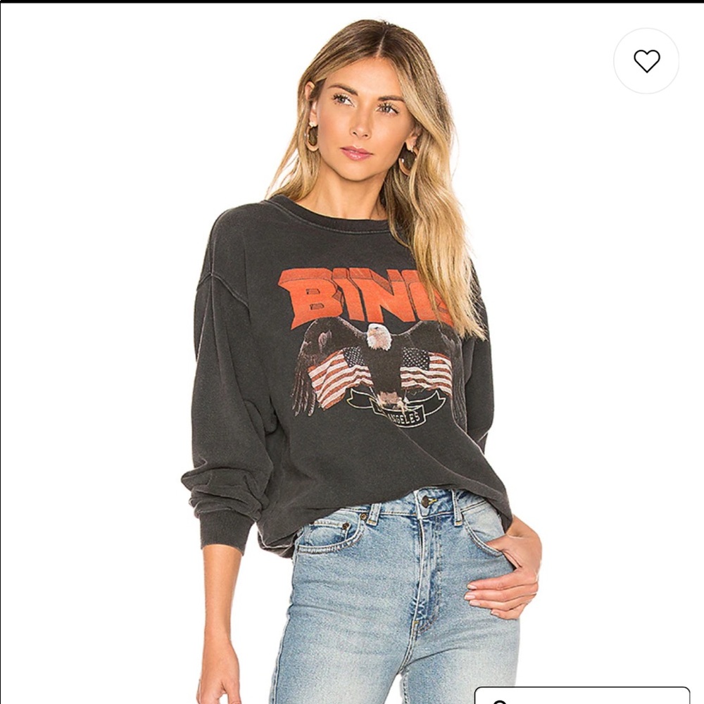 Anine Bing Vintage Bing Sweatshirt in black